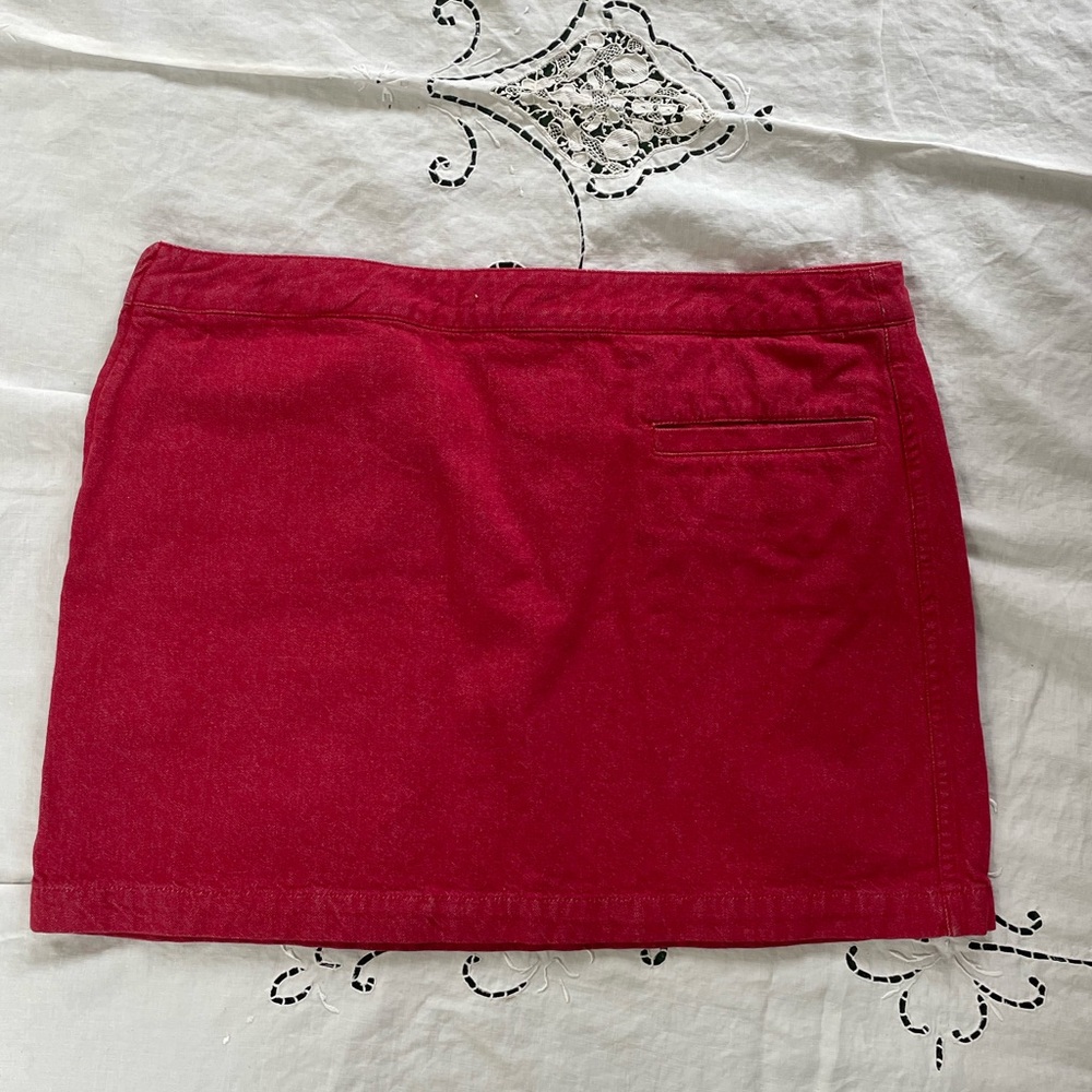 APC red mini skirt